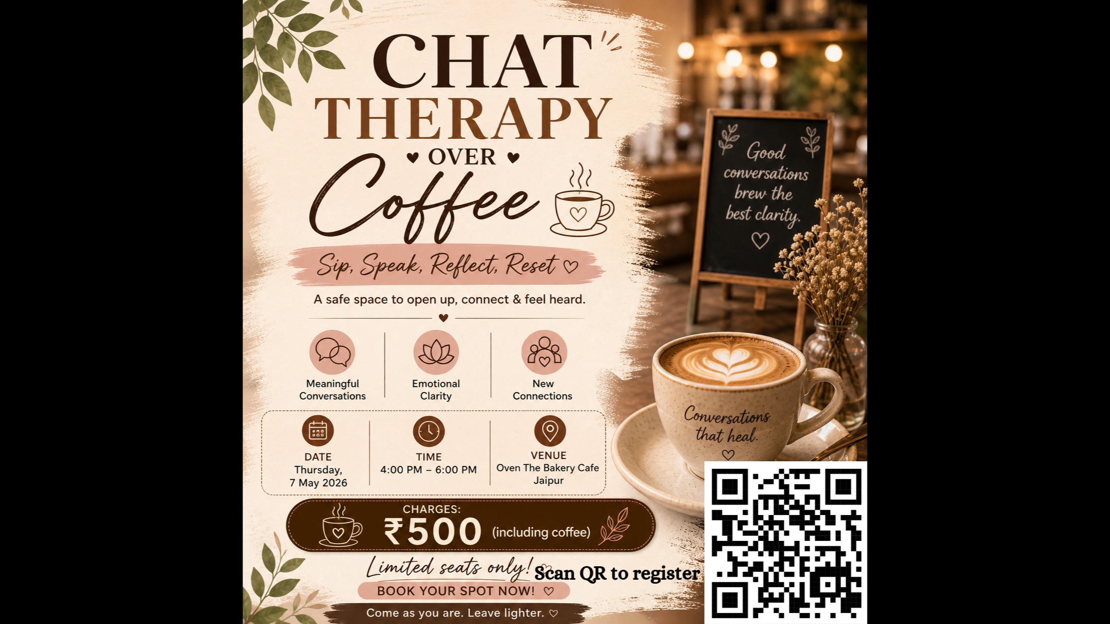 Chat therapy over coffee